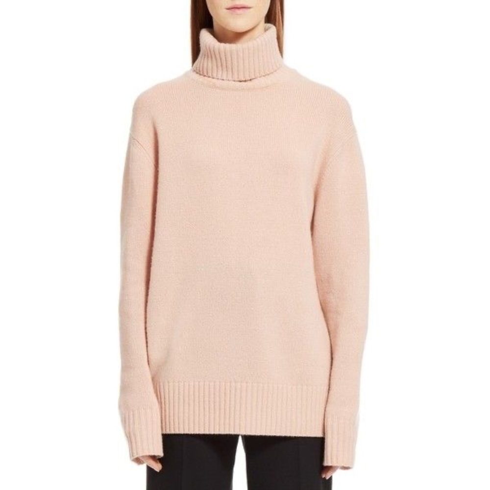 NWT $1050 Chloe Cashmere Ribbed-Knit Turtleneck Sweater